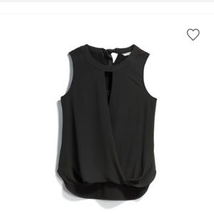 Clearwater Sleeveless, Mixed Material Blouse